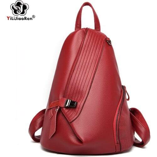 Vintage Anti-theft Backpacks For Women Shoulder Bag Leather Backpack Women Back Bag Large Capacity School Bags For Teenage Girls