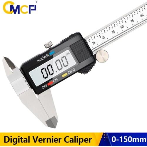 CMCP Caliper 6 Inch 0-150mm Digital Vernier Caliper LCD Electronic Gauge Measuring Tool Stainless Steel Caliper