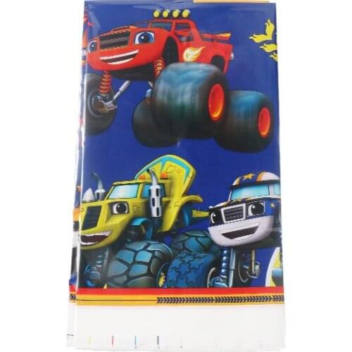 1set Blaze and the Monster Machines Theme Tablecloth 108*180cm Birthday Party Decorations Baby Shower Disposable Party Supplies