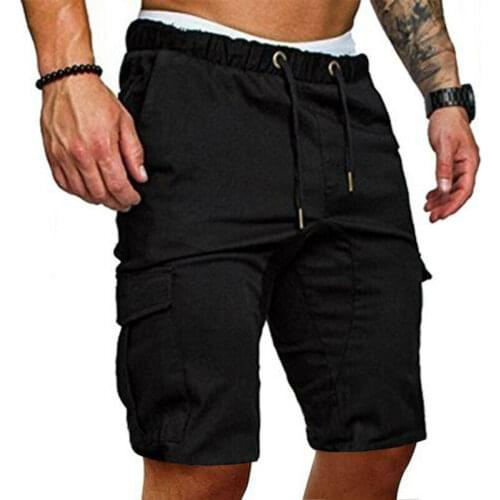 Stylish Men Cargo Work Shorts Military Style Straight Work Pocket Elasticated Summer Casual Combat Trousers Vintage Shorts Man