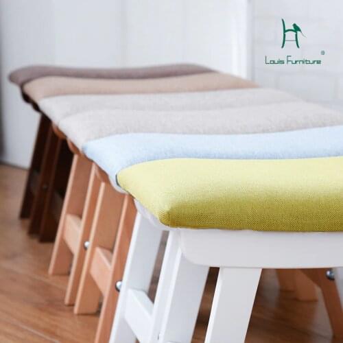 Louis Fashion Stools Bench Solid Wood Shoes Household Sofa