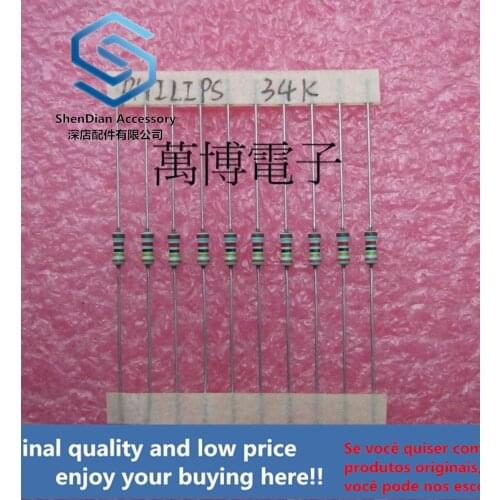 10pcs only orginal new can resistance 1/4W 0.25W 34K ohm 34K