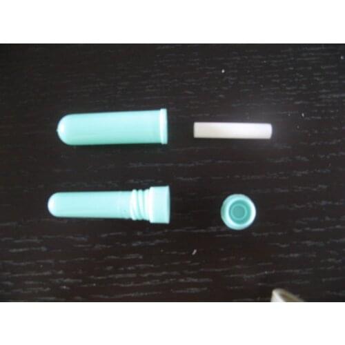 Pack of 100sets Blank Nasal Inhaler Parts For Filling Essential Oils (Four Parts Per set, light green)