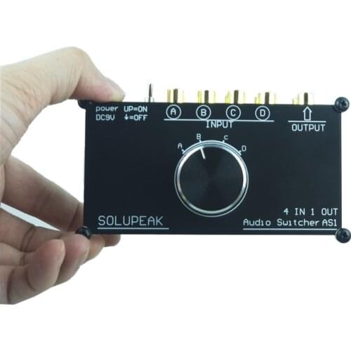 SOLUPEAK AS1 Audio Signal Switcher 4 Input 1 Out or 1 IN 4 OUT hifi stereo RCA Switch Splitter Selector Box for amplifier