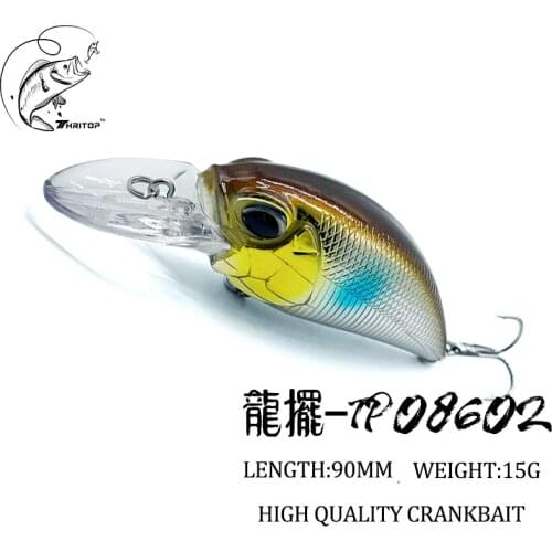 Thritop New Crankbait Wobblers Lure 15g 90mm High Quality Hooks TP086 5 Different Colors Artificial Bait Hard Fishing Cranks