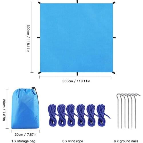 Awning Waterproof Canopy Tarp Tent Shade Ultralight Garden Canopy Sunshade Outdoor Camping Hammock Rain Sun Camouflage Shelter