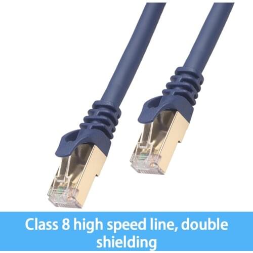 Cat8 Ethernet Cable 40Gbps High Speed 26AWG OFC Oxygen-free Copper RC45 Male 2000MHZ Network Lan Patch Cord For Router Modem