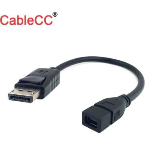 Xiwai DisplayPort DP Male to Mini DP DisplayPort Female Cable for Displays HDTV Monitor 20cm