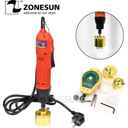 ZONESUN Manual Semi Automatic Vial Electric Plastic Bottle Capping Machine Bottle Capper Cap Screwing Sealing Machine
