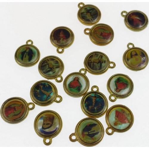 10 pieces / lot 12mm Alloy Biblical characters Findings charm pendants Antiqued gold Necklace Bracelet accessories