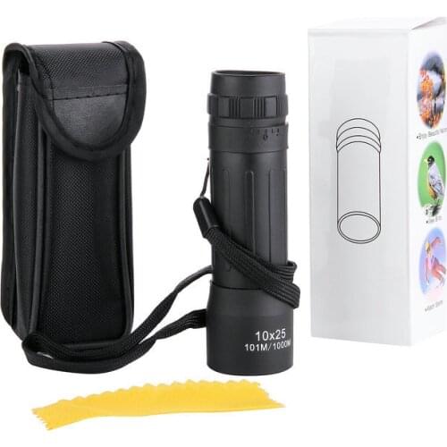 10x25 Mini Pocket Monocular Telescope Zoom Theatrical Binoculars Eyepiece Portable For Hunting Camping Compact Rifle Telescope