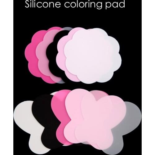 2Pcs/Set Silicone Paint Palette Mat Butterfly Plum Blossom Foldable Washable Nail Art Stamping Pad DIY Manicure Nail Art Tools
