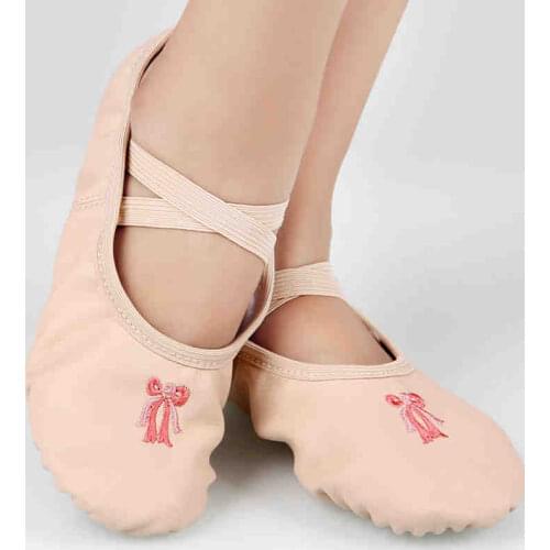 2020 Kids Shoes Girls 24-40 Fit For 15-23cm Foot PU Athletic Dance Shoes Soft Ballet Slipper Ballet Girls Shoes