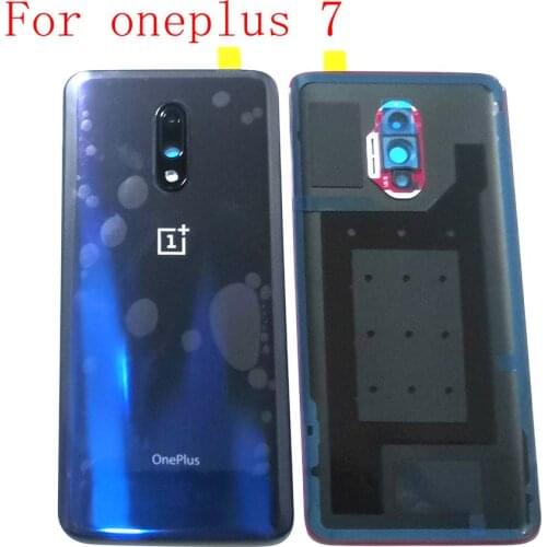 6.41" original For oneplus 7 battery cover back rear frame housing with lens one plus 7 GM1901 GM1900 GM1905