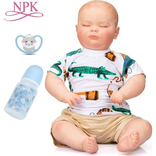 60CM Big Boy 3 Month Size 100% handmade Reborn Toddler Sleeping Joseph Mutiple Layers Painting with Visible Veins High Quality