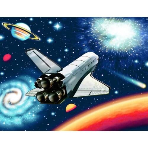 New 5d diy diamond painting Full Diamond Mosaic embroidery Space shuttle 3D Cross Stitch diamond draw christmas Home decor E1606