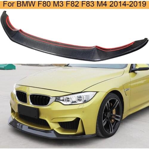 Car Front Bumper Lip Spoiler For BMW F80 M3 F82 F83 M4 2014 - 2019 Front Bumper Lip Spoiler Apron Chin Splitters