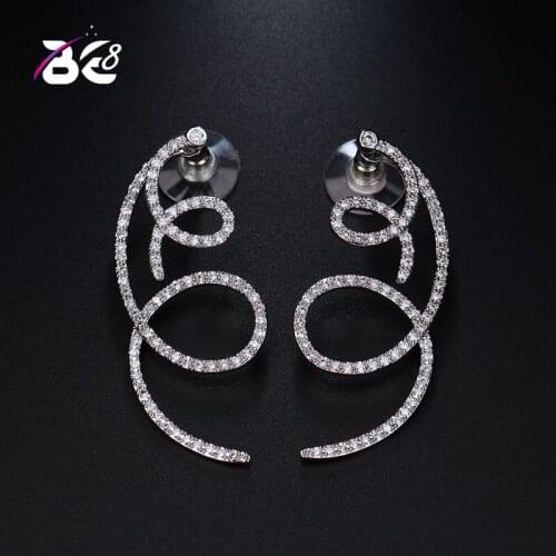 Be 8 2018 Luxury New Irregular Long Drop Dangle Earrings Vintage Wedding Jewelry for Women Birthday Gift E503