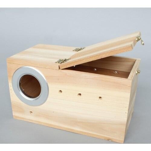 Wooden Bird house Breeding box Bird nest Chalet manual decorative cage garden accessories outdoor house outdoor hanging
