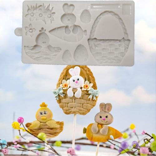 Easter Cookie Mould Silicone Mold Fondant Cake Decorating Tools Chocolate Gumpaste Molds, Sugarcraft, Kitchen Gadget