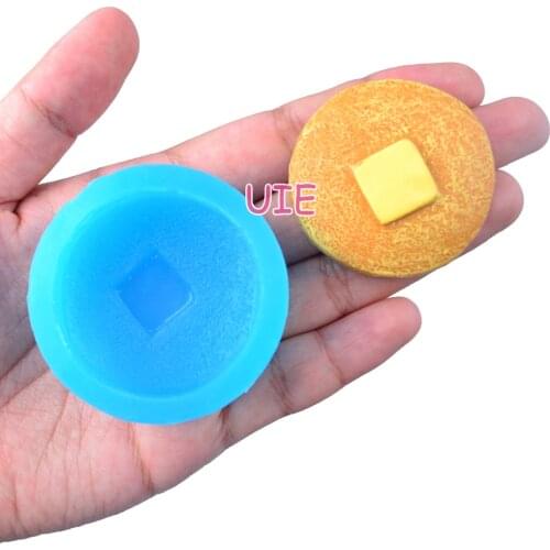 GYL570U 41.6mm Pancake Silicone Mold Fondant Cake Decoration Candy Resin Clay Earrings Necklace Craft Soap Candle FOOD SAFE