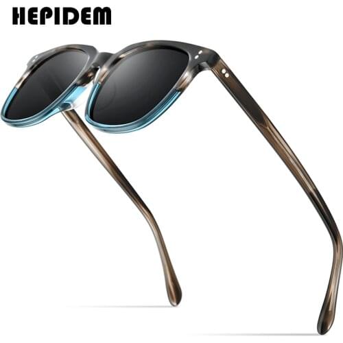 Acetate Polarized Sunglasses Men 2020 New High Quality Vintage Square Sun Glasses for Women Mens Korea Goggles Sunglass 9114