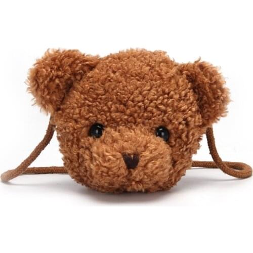 Kawaii Bear Plush Shoulders Bag Staffed Cartoon Animal Messenger Bag Backpack For Children Gift Christmas