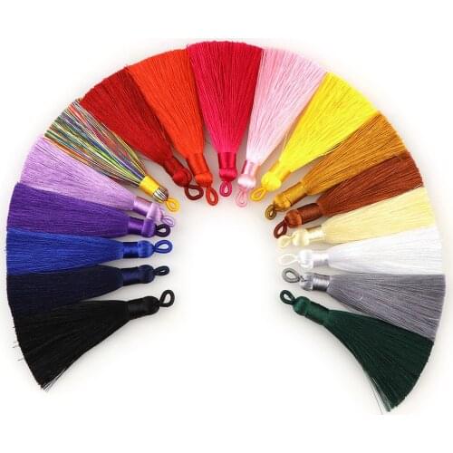 5pcs Long thick big tassel Handmade 80mm ,100% rayon silk tassel for DIY tassel dress garment/home textile accessories