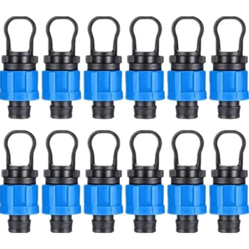 50pcs Dn17 Tape Plug Lock Nut Fittings For Driptape Drip Irrigation Pipe Fittings Plug Drip Tape Fittings Drip Irrigation Y107
