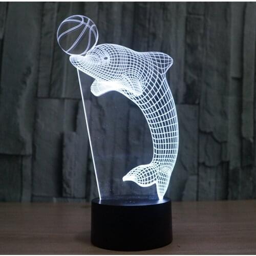 Creative Products Gift 3d Lamp Touch Switch Bedside Energy-saving Usb Night Lamp 7 color change Christmas decorative lights
