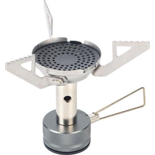 Mini 3000W Outdoor Cooker Stove Alloy Folding Camping Oven Survival Furnace Stove Pocket Picnic Cooking Gas Burner