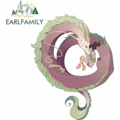 EARLFAMILY 13cm x 10.2cm For Spirited Away Funny Car Stickers Vinyl Material Decal Waterproof Sunscreen Bumper Decoration