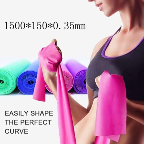 New Women Yoga Belts Home Gym Sport Use Solid Elastic Women Men Unisex Fitness Exercise Yoga Band 150Cm Body Building Belt 2020