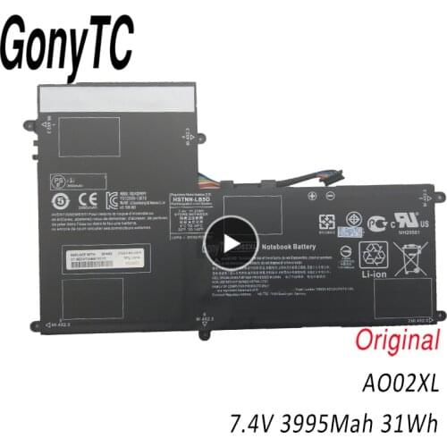 GONYTC AO02XL 7.4V 36wh Original Laptop Battery For HP ElitePad 1000 G2 HSTNN-LB5O 728250-1C1 728558-005 728250-421 A002XL