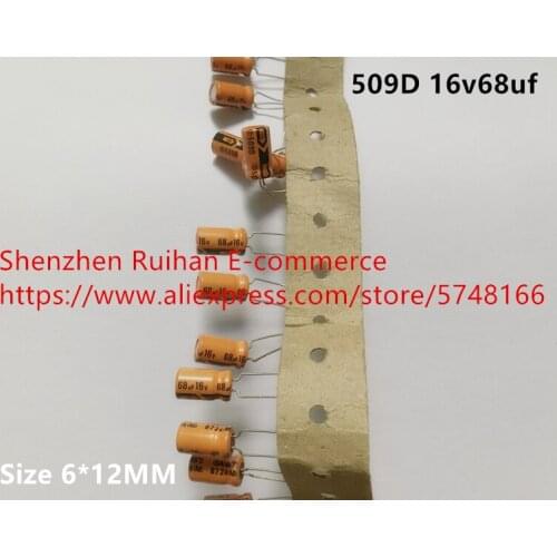 Original new 100% 509D 16v68uf DIP orange aluminum electrolytic capacitor 6*12MM (Inductor)