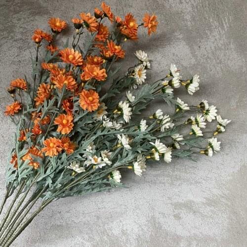 Autumn Chrysanthemum Home Furnishing Flower Art False Flower Wedding Decoration White Spray Artificial Flowers Flower Bouquet