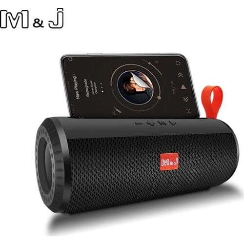 M&J Bluetooth Speaker Portable Outdoor Wireless Mini Column Box Speaker Support TF card FM USB Stereo Hi-Fi Boxes