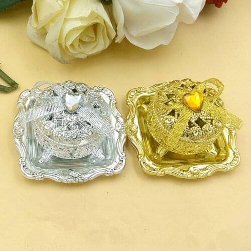 Gold-plated silver treasure chest candy box free shipping