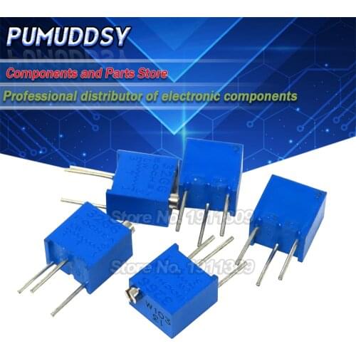10PCS Top Adjustable Adjustable Potentiometer 3266 Potentiometer 3266W-101 102 103 104 105 201 202 203 204 501 502 503 504