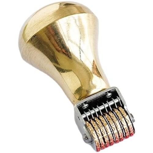 Retro Roller Date Stamp Copper Metal Calendar Time Diy Handmade Soap Craft Supplies Stamps for Card Making