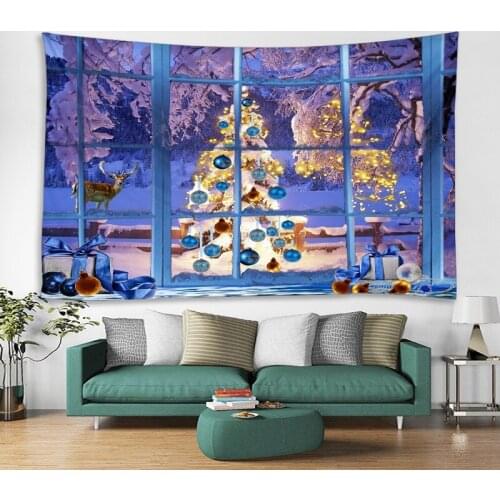 Christmas Tapestry Background Cloth Hanging Wallcovering Bedroom Living Room Decoration Cloth