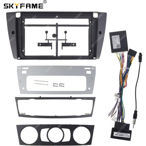 SKYFAME Car Frame Cable CANBUS For MBW 3 serices E90/E91/E92/E93 CCC 2005-2012 Big Screen Audio Dash Panel Frame Fascia
