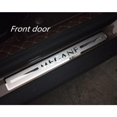 Ultrathin Stainless Steel Car Stickers Styling Door Sill Scuff Plate Article For Renault Megane 2015-2021