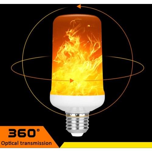 Led Flame Lamp Flame Effect Fire Light Bulbs E27 9W 220V 110V E26 E14 E12 B22 2835SMD Flickering Emulation 1300K 85-265V 4 Modes
