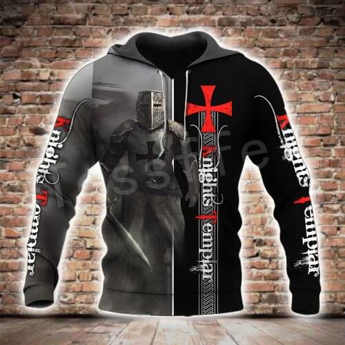 Tessffel Knight Templar Armor Streetwear Harajuku Pullover NewFashion Funny 3DPrint Zip/Hoodies/Sweatshirts/Jacket/Men/Women A-2