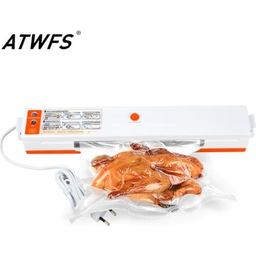 ATWFS Best Food Vacuum Sealer Packaging Packing Machine Film Kitchen Food Saver Mini Vacuum Container with 15pcs Vacum Bag