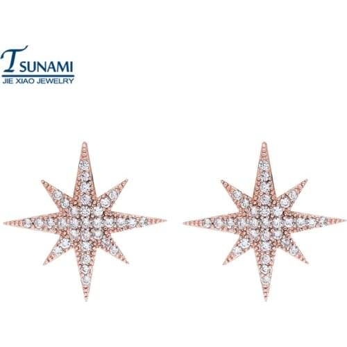 High quality pop stars set zircon earrings Suitable for Europe and the United States have temperament women jewelry