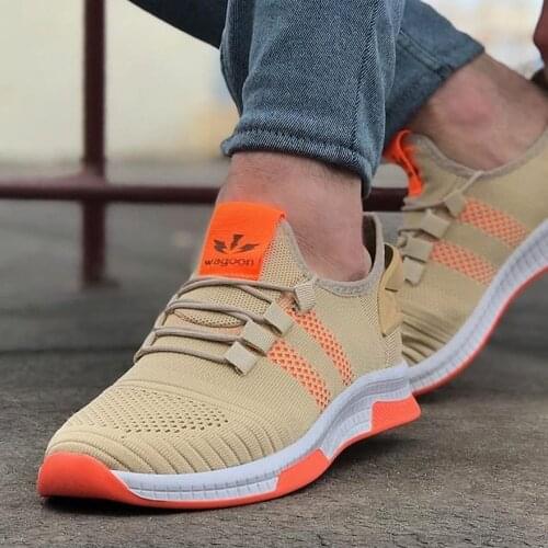 Wagoon WG101 Bej Turuncu Erkek Spor Ayakkabı Uygun Fiyatlı Şık Tasarım Günlük Giymek İçin İdeal Hızlı Kargo Yeni Ürün