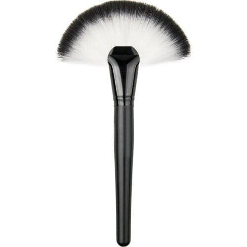 1pcs black color Aluminum Foundation Powder Highlighter Make Up Brush Tools brochas para maquillaje H0080