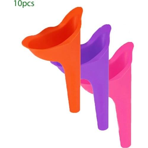 10Pcs Female Women Portable Urinal Urine Funnel Camping Travel Toilet Festival